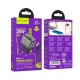 Мережевий зарядний пристрій HOCO N34 Dazzling dual-port PD20W+QC3.0 charger set(C to iP) Transparent Black