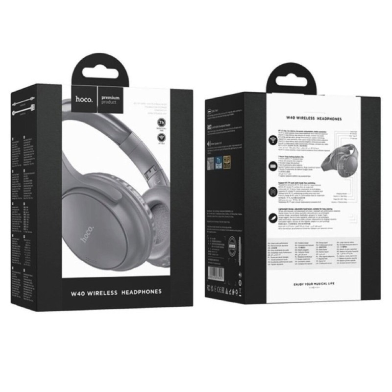 Навушники HOCO W40 Mighty BT headphones Gray