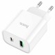 Мережевий зарядний пристрій HOCO C80A Plus Rapido PD20W+QC3.0 charger White