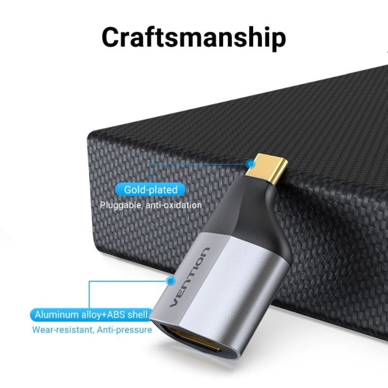 Адаптер Vention Type-C to HDMI Adapter Gray Alloy Type (TCAH0)