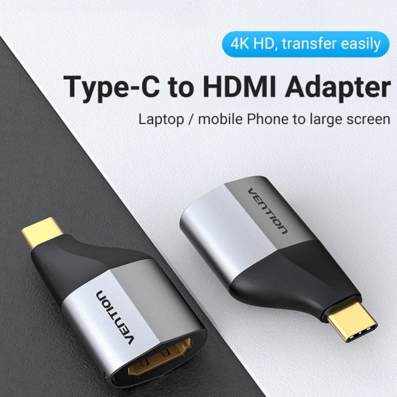 Адаптер Vention Type-C to HDMI Adapter Gray Alloy Type (TCAH0)