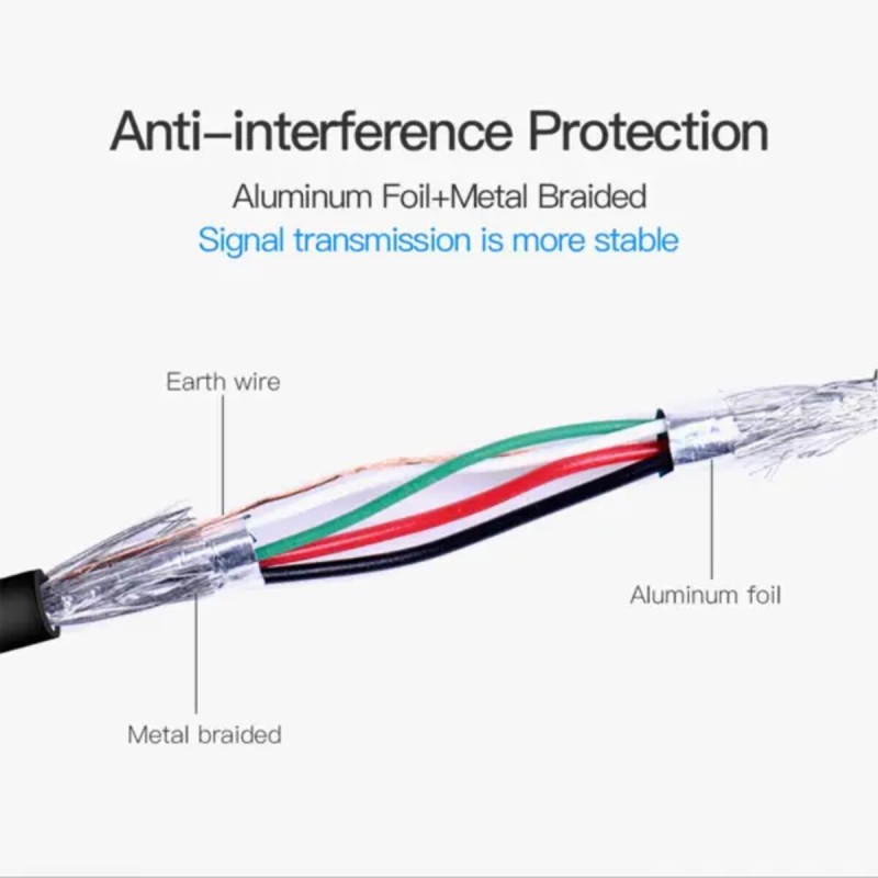 Кабель Vention USB2.0 A Male to B Male Print Cable 1M Black (VAS-A16-B100)