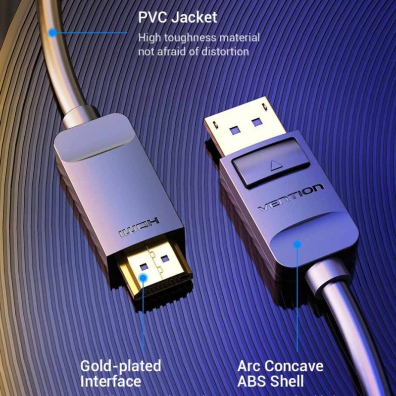 Кабель Vention DP to HDMI Cable 3M Black (HADBI)