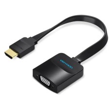 Адаптер Vention Flat HDMI to VGA Converter 0.15M Black (74345)