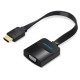 Адаптер Vention Flat HDMI to VGA Converter 0.15M Black (74345)