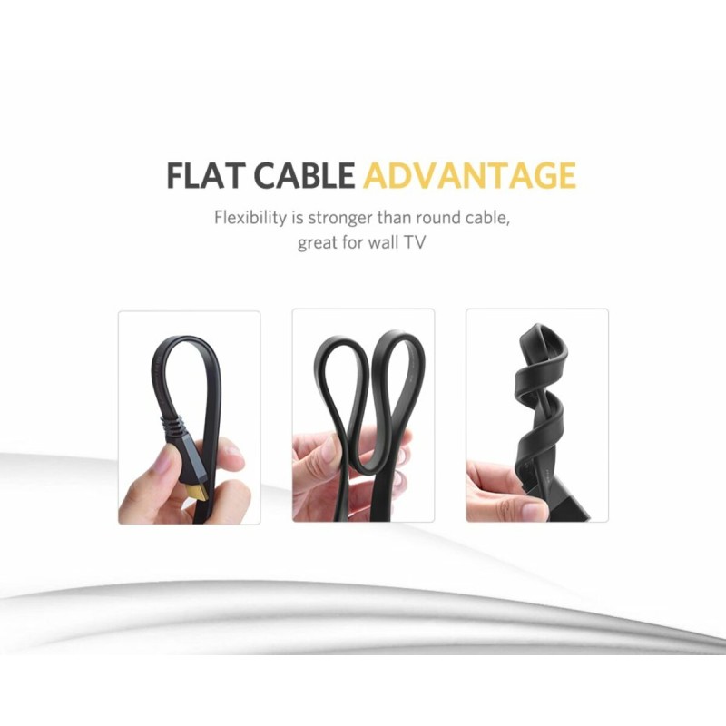 Кабель UGREEN ED015 HDMI Flat Cable 2m (UGR-70159)