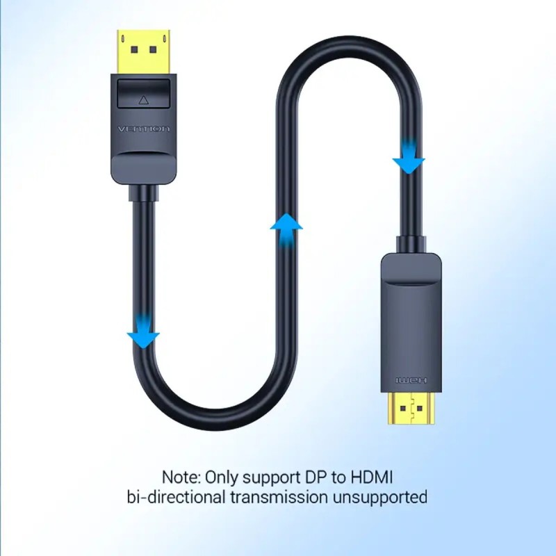 Кабель Vention 4K DisplayPort to HDMI Cable 5M Black (HAGBJ)