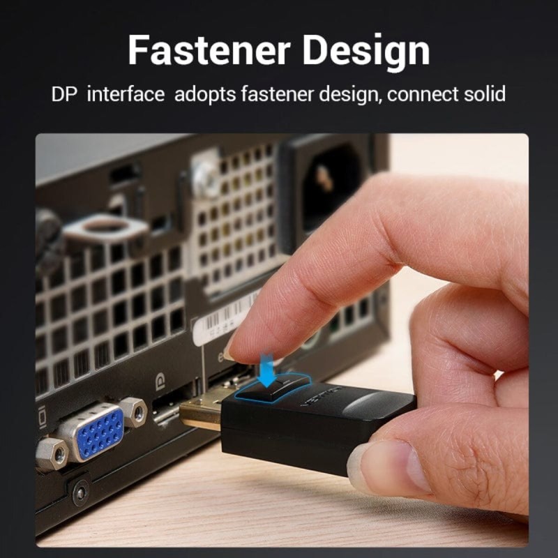 Кабель Vention DP to VGA Cable 1.5M Black (HBLBG)