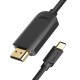 Кабель Vention Type-C to HDMI 4K 30Hz Cable 1M Black (CGUBF)