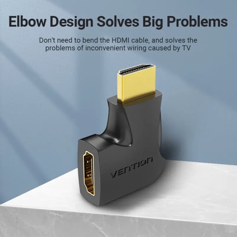 Адаптер Vention HDMI 270 Degree Male to Female Adapter Black (AINB0)