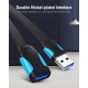 Кабель Подовжувач Flat USB3.0 Extension Cable 1.5M Black (VAS-A13-B150)