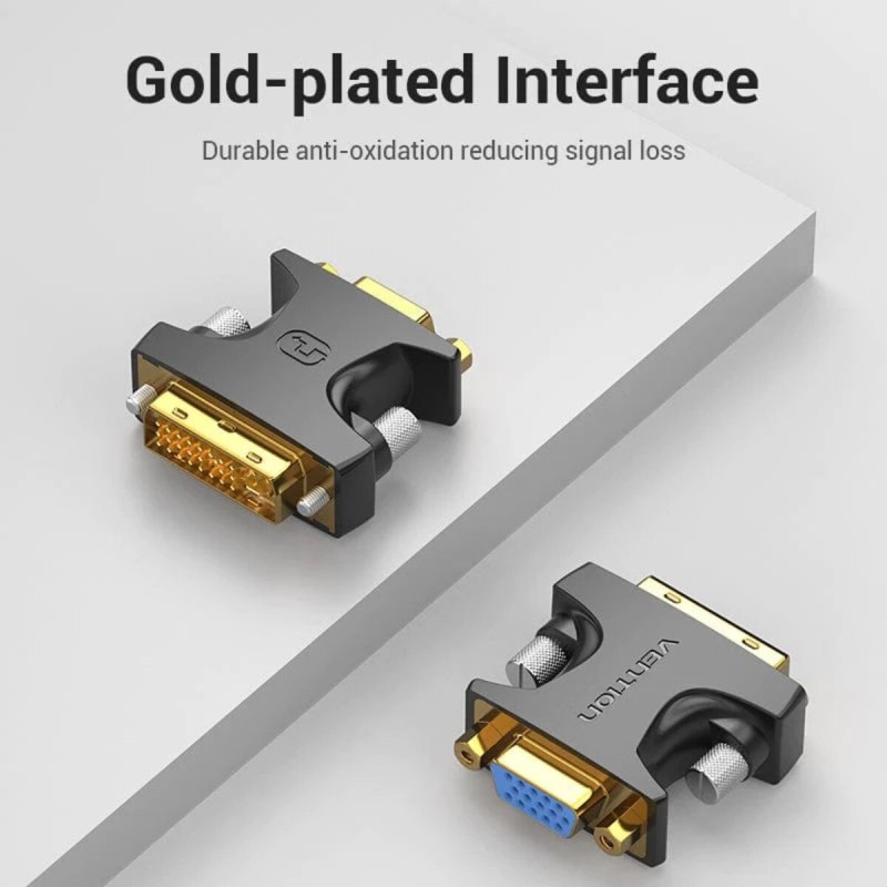Адаптер Vention DVI Male (24+5) to VGA Female Adapter Black (ECFB0)