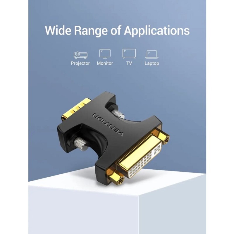 Адаптер Vention VGA Male to DVI Female (24+5) Adapter Black (DDDB0)