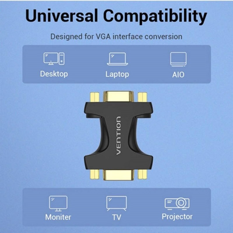 Адаптер Vention VGA Female to Female Adapter Black (DDGB0)
