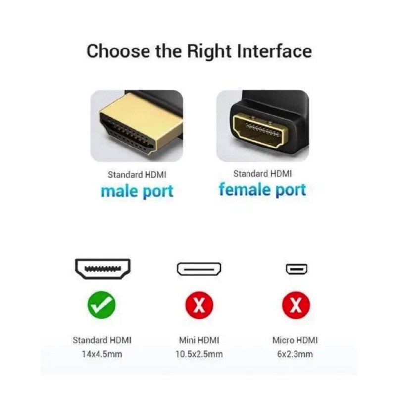 Адаптер Vention HDMI 90 Degree Male to Female Adapter Black (AIOB0)