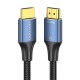 Кабель Vention Cotton Braided HDMI-A Male to Male HD v2.1 Cable 8K 2M Blue Aluminum Alloy Type (ALGLH)