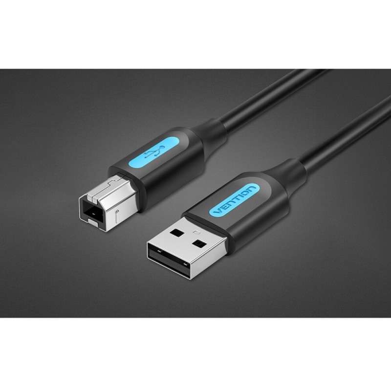 Кабель Vention для принтера USB 2.0 A Male to B Male Cable 1M Black PVC Type (COQBF)
