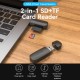 Картрідер Vention 2-in-1 USB 3.0 A Card Reader(SD+TF) Black Single Drive Letter (CLFB0)