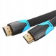 Кабель Vention Flat HDMI v2.0 Cable Плоский 1.5M Black (VAA-B02-L150)