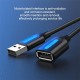 Кабель Vention USB 2.0 A Male to A Female Extension Cable 1M black PVC Type (CBIBF)