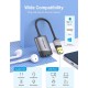 Адаптер Vention USB External Sound Card 0.15M Gray Metal Type (CDKHB)