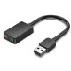 Адаптер  Vention 2-port USB External Sound Card 0.15M Black (CDYB0)