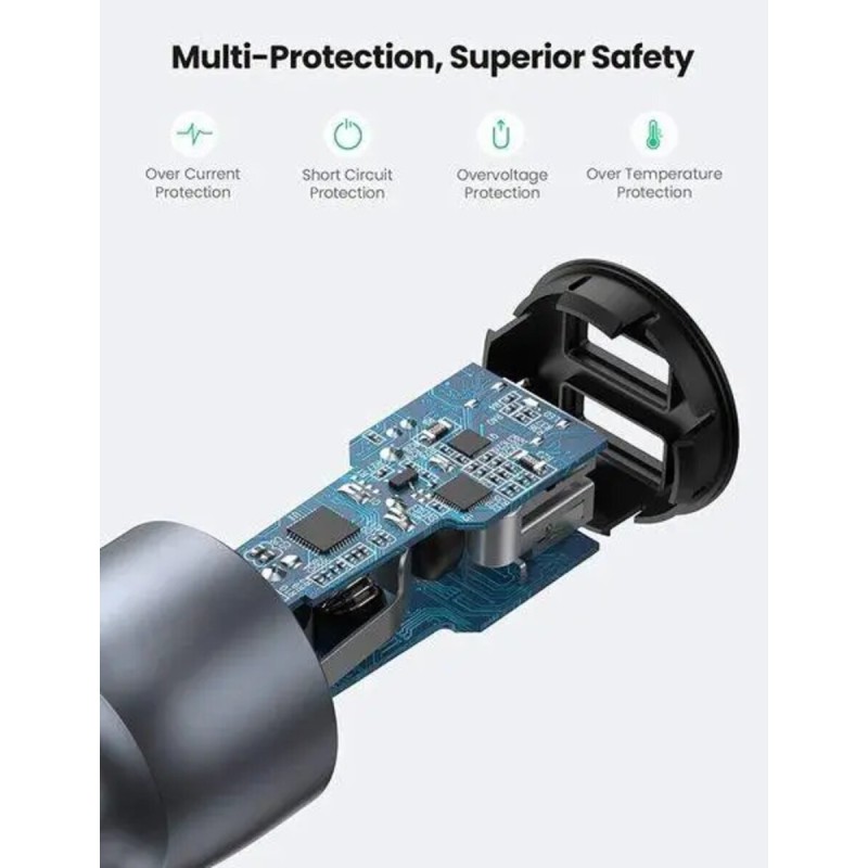 Автомобільний зарядний пристрій UGREEN CD213 Fast Car Charger (Dark Blue) (UGR-10144)