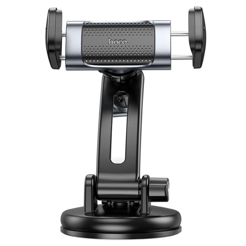 Тримач для мобільного HOCO CA111 pull clip suction cup car holder Black Metal Gray