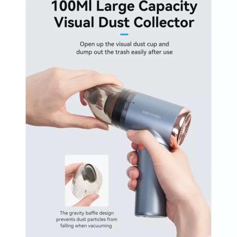 Ручний пилосос Cordless Car Vacuum Cleaner Foldable Type Blue (KRAL0)