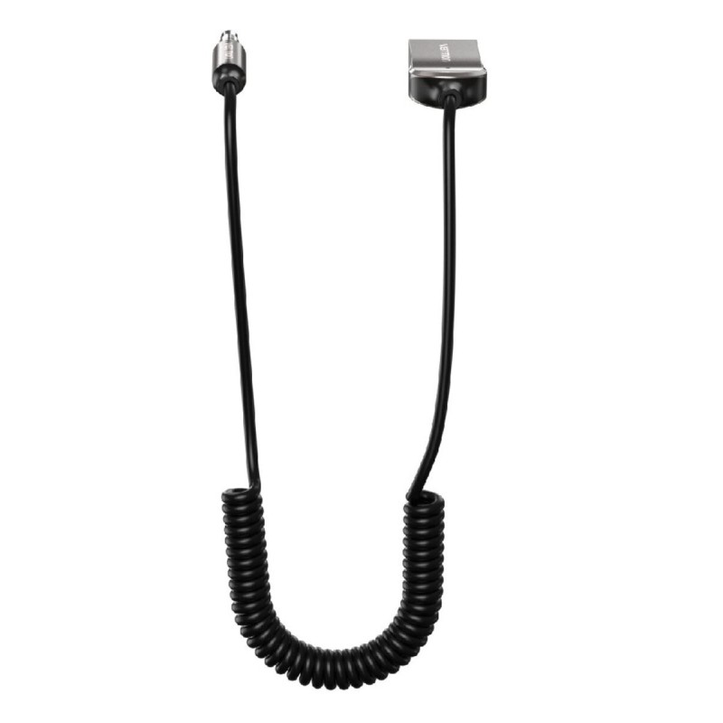 Адаптер Vention USB Car Bluetooth5.0 Audio Receiver With Coiled Cable 1.5M Gray Zinc Alloy Type (NAGHG)