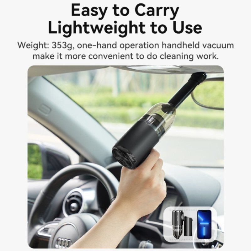 Ручний пилосос Cordless Car Vacuum Cleaner Foldable Type Black (KRAB0)