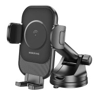 Тримач для мобiльного з БЗП BOROFONE BH203 Blue Charm wireless fast charging car holder(center console)