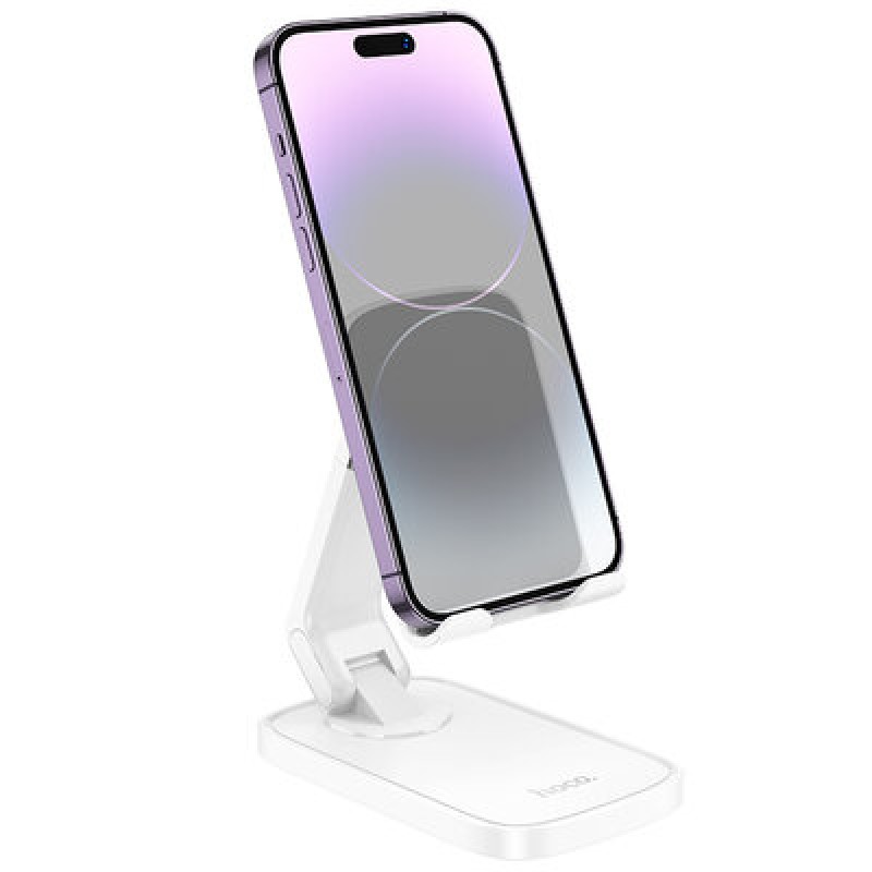 Тримач для мобільного HOCO HD8 blackfish folding desktop stand white