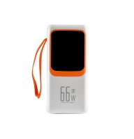 Повербанк MXH 70000 mAh 66W з ліхтариком - Білий