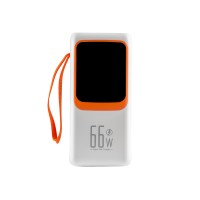 Повербанк MXH 70000 mAh 66W з ліхтариком - Білий
