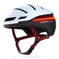 Захисний шолом Livall EVO21 (L) Snow (58-62см), передній та задній ліхтар поворотів та стопів, додаток, Bluetooth, пульт BR80 (LIV-LEVO21-4342)