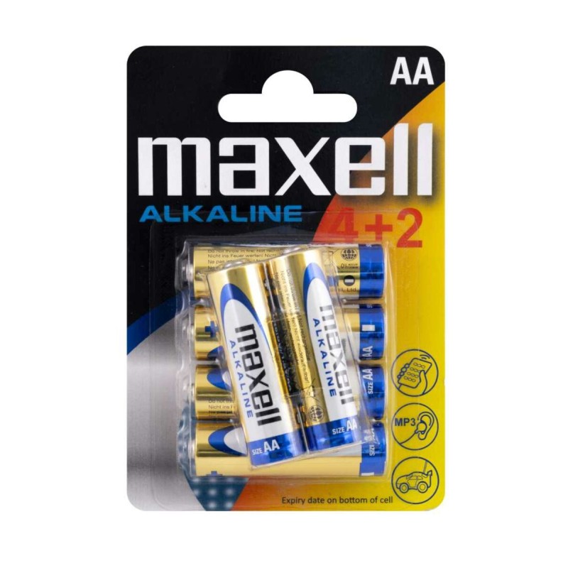 Батарейка MAXELL LR6 4+2PK BLIST 6шт (M-790230.04.CN) (4902580163846)