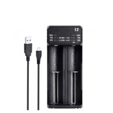 Зарядний пристрій ESSAGER Battery Charger with LED Indicator For 2 LED Black (ECDQ-I201)