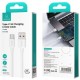Кабель Usams US-SJ622 U84 Type-C 3A Charging & Data Cable 0.5m White (SJ622USB01)