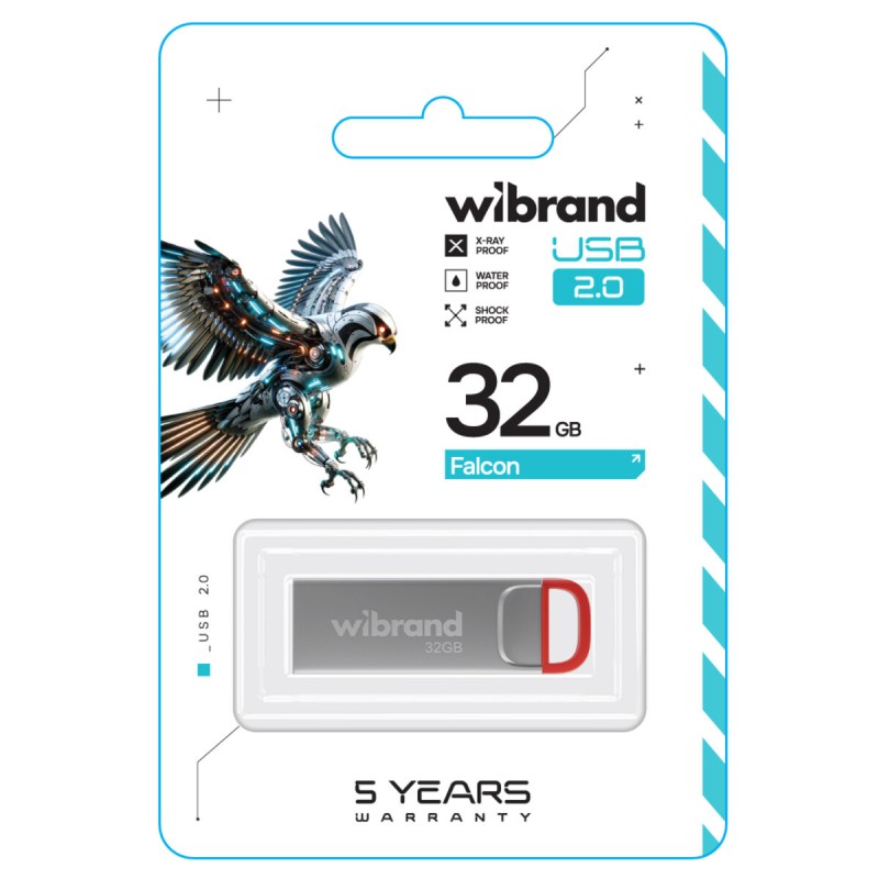 Flash Wibrand USB 2.0 Falcon 32Gb Red (WI2.0/FA32U7R)
