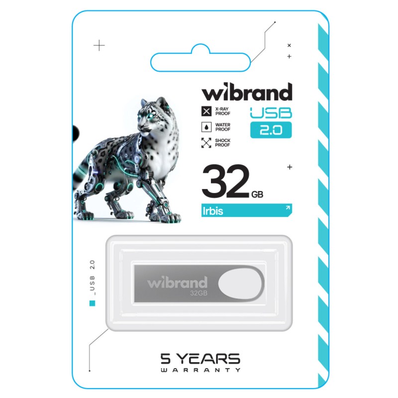 Flash Wibrand USB 2.0 Irbis 32Gb Silver (WI2.0/IR32U3S)