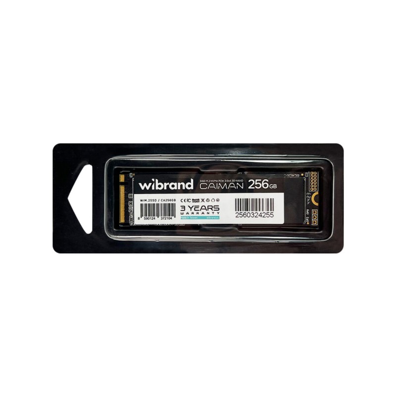 SSD M.2 Wibrand Caiman 256GB NVMe 2280 PCIe 3.0 3D NAND (WIM.2SSD/CA256GB)