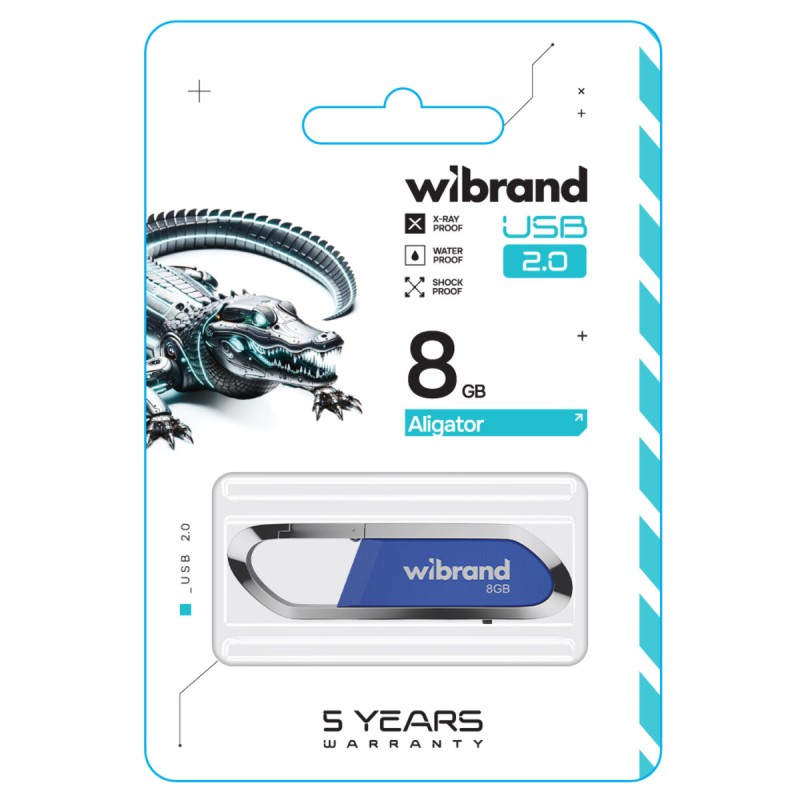 Flash Wibrand USB 2.0 Aligator 8Gb Blue (WI2.0/AL8U7U)