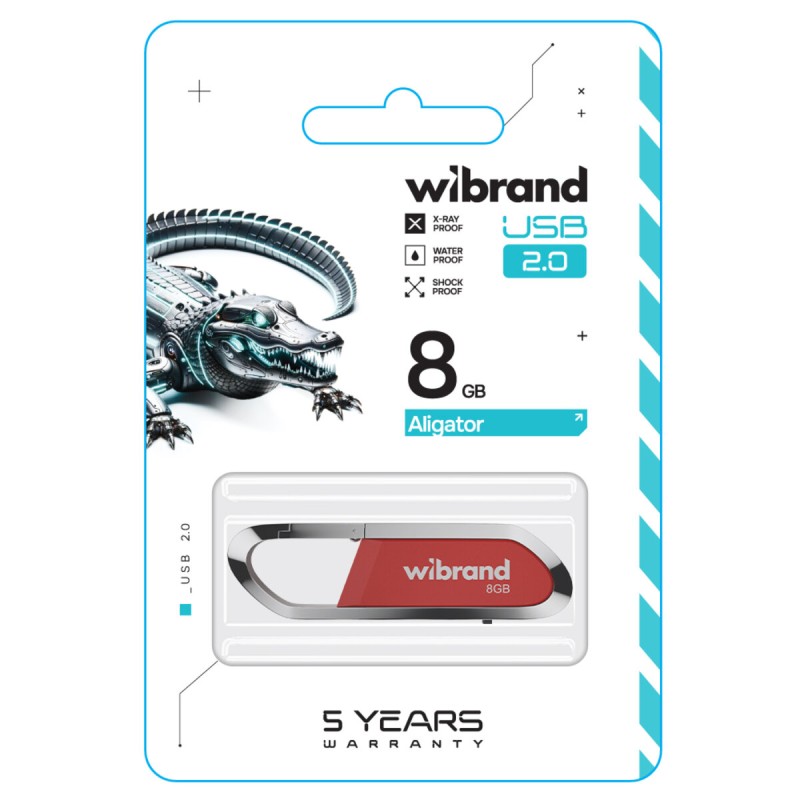 Flash Wibrand USB 2.0 Aligator 8Gb Dark Red (WI2.0/AL8U7DR)