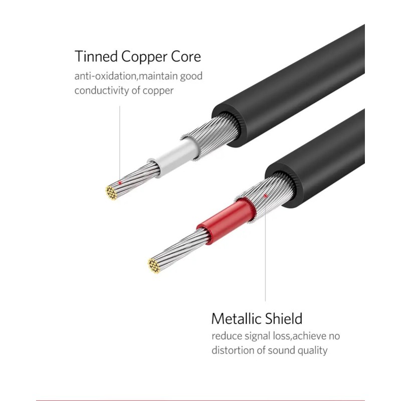Аудіо кабель UGREEN AV104 2RCA Male to 2RCA Male Cable 2m (Black)(UGR-10518) (UGR-10518)