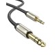 Аудіо кабель UGREEN AV127 3.5mm to 6.35mm TRS Stereo Audio Cable 2m (Gray)(UGR-10628) (UGR-10628)