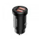 Автобільний зарядний пристрій ESSAGER Gyroscope Mini Charger USB-A + USB-A 30W Black (ECC2A-TL01)