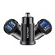 Автобільний зарядний пристрій ESSAGER Gyroscope Mini Charger USB-A + USB-A 30W Black (ECC2A-TL01)