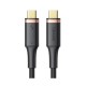 Кабель Usams US-SJ553 U72 100W USB4 Data Cable (Type-C To Type-C) 5K 60HZ 0.8m (SJ553USB01)
