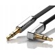 Аудіо кабель UGREEN AV119 3.5mm Male to 3.5mm Male Straight to angle flat Cable  2m (Black)(UGR-10599) (UGR-10599)